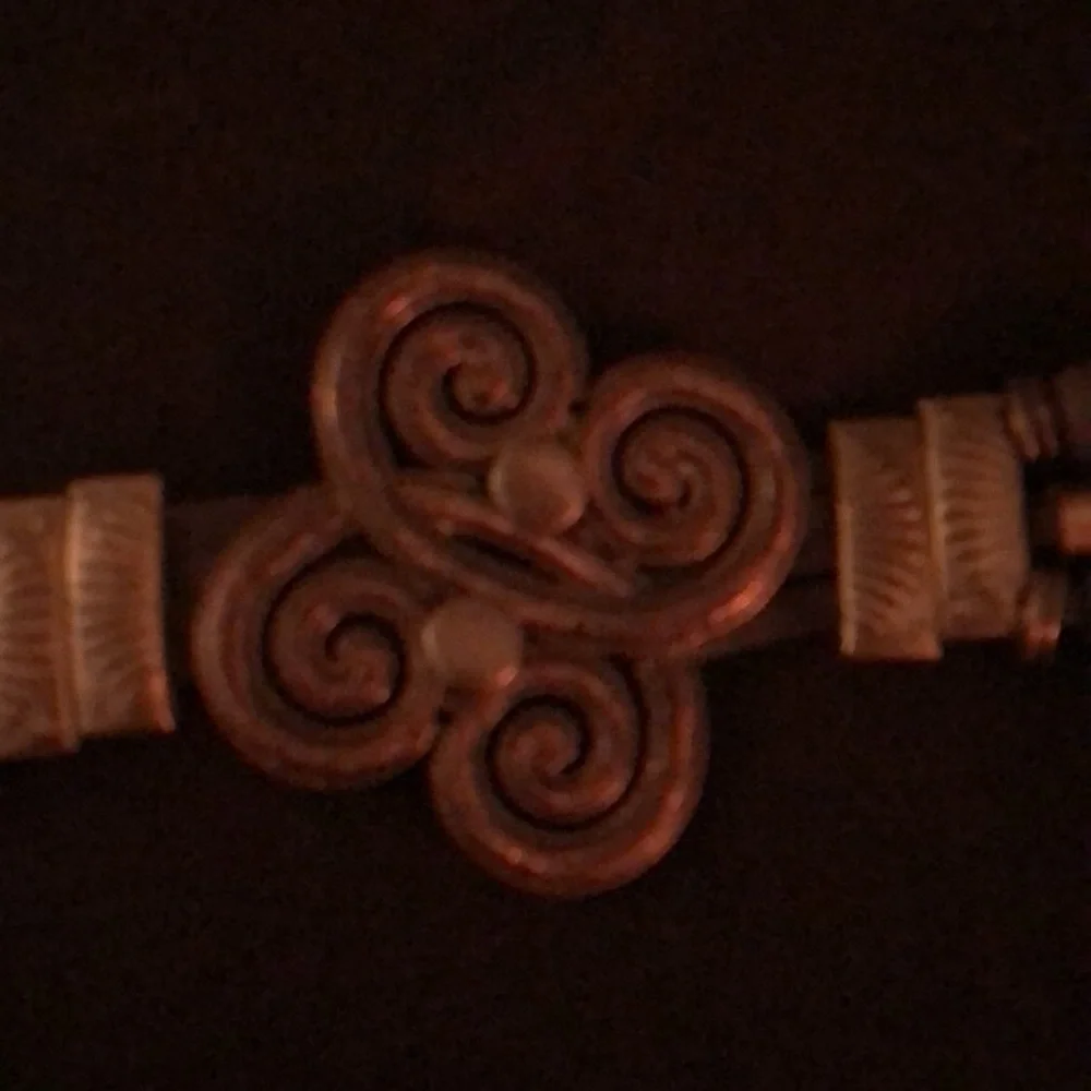 Leather and metal belt size medium